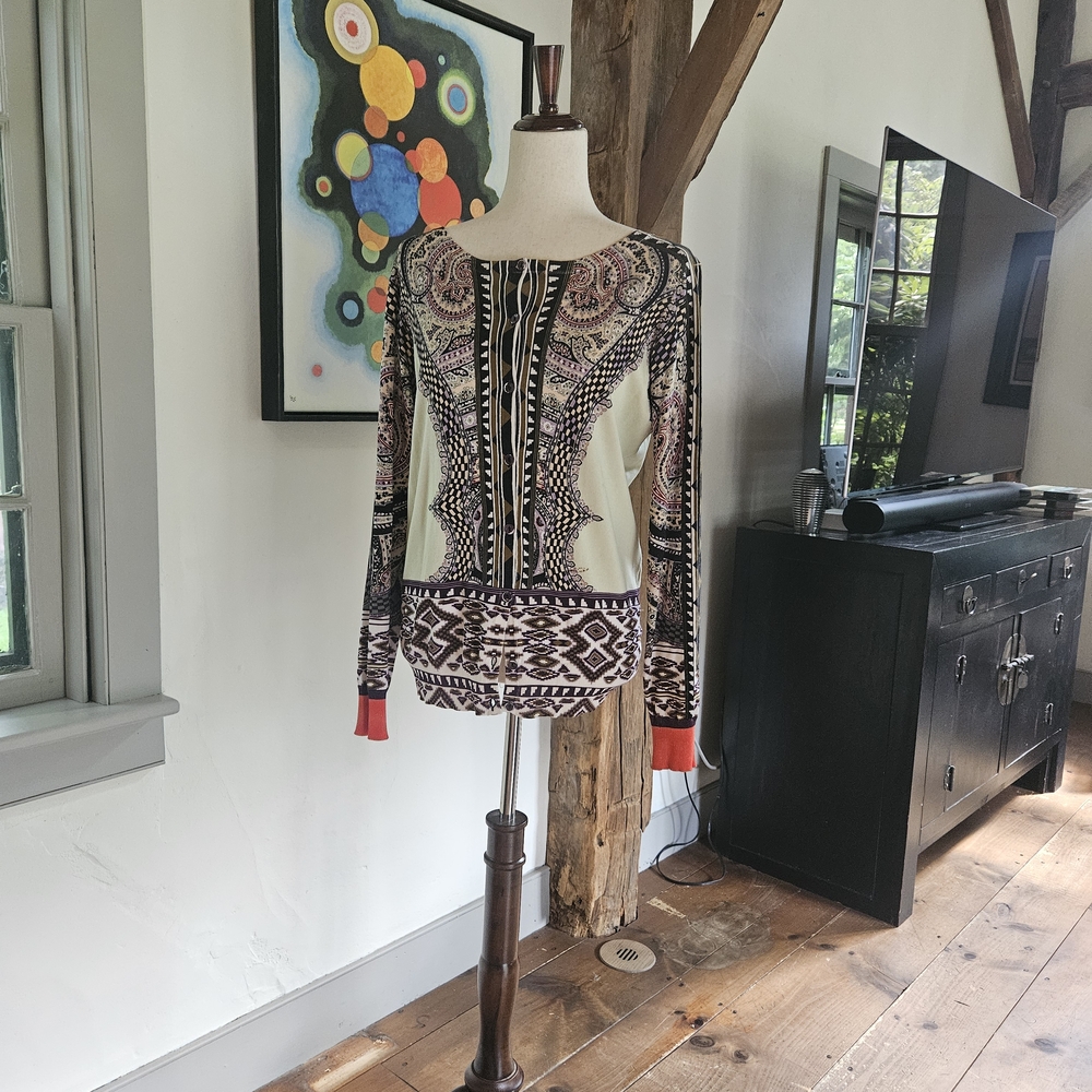 Etro Graphic Cardigan Sweater
